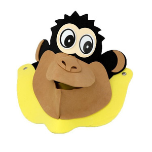 复活节12生肖猴子头饰动物头套幼儿园表演道具动物大猩猩帽子eva