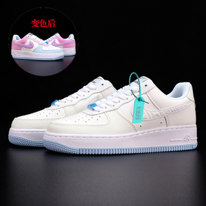 af1空军一号新款热感应变色龙aj男鞋正版官网白蓝粉莆田女板鞋low