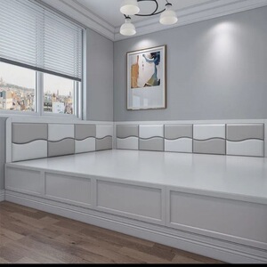 床头软包贴榻榻米靠背儿童房皮革墙贴防撞炕床墙围六边形