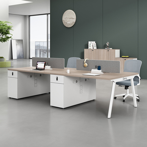 职员办公桌椅组合简约现代2/4/6人位工位屏风钢架办公室电脑桌子