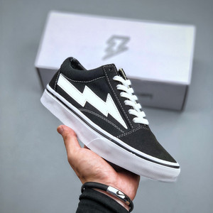 官网万斯oldskool闪电联名黑色低帮休闲帆布鞋男女滑板鞋夏季透气