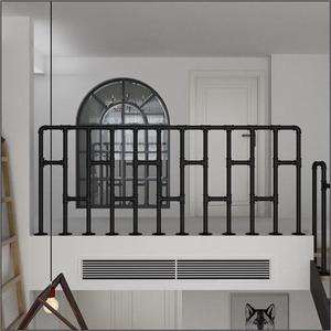 水管楼梯扶手约阁楼围栏餐厅酒吧栏杆复古工业风护栏 款式1