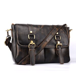 日本购2021新款真皮商务男皮包植鞣皮公文包头层牛皮男包 单肩包