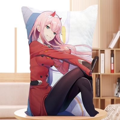 darling ing the franxx 02国家队动漫周边抱枕半身靠垫diy定制