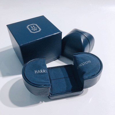 hw双开门戒指盒钻戒盒轻奢harry winaston海瑞温斯顿对戒项链盒子