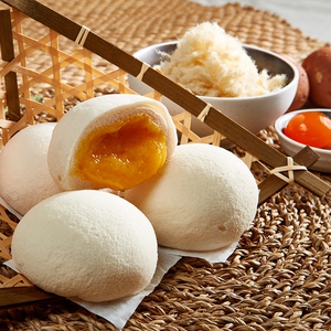 粤宛金沙肉松松皮包广式茶点冷冻方便早餐半成品包子