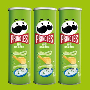 【洋葱味3罐】品客薯片110g罐装薯片桶装膨化零食酸乳酪洋葱味