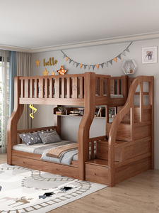 宜家床儿童子母床上下床双层床铺上下家用成人实木多功能全床高低