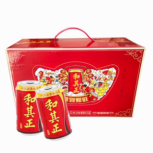 和其正凉茶310ml*12瓶 植物茶饮料罐装整箱礼盒批发