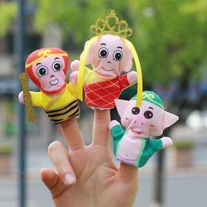 包邮款西游记手指偶娃娃唐僧西天取经套装孙悟空小手偶讲故事用