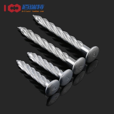 304不锈钢螺纹钉子圆头压爆碳钢螺旋钉水泥自攻钢钉j罗纹钉打钉