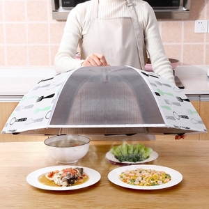 保温盖菜罩单个加热保暖餐罩可折叠打折伞型台罩冬天加厚可视窗