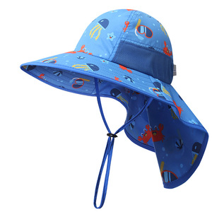 蕉下儿童户外帽子夏季防晒遮阳帽男女渔夫帽防紫外线宝宝沙滩帽太