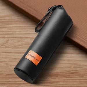 带提绳保温杯套保护套皮质玻璃茶杯罩全包拉链防烫隔热通用防摔