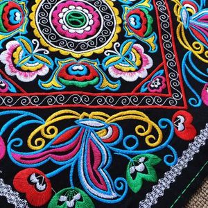 30哇哇拉拉525淘宝贵州侗族少数民族苗族背带纹样图案花鸟图矢量