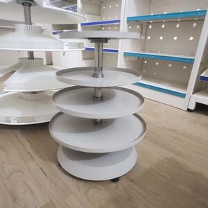 药房旋转式药盘西药柜成药圆型斜药台取药架调剂塔桌上收纳展示架