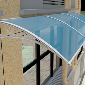 门口雨棚铝合金支架遮阳棚窗户阳台隔音防晒家用门口屋檐防雨板罩