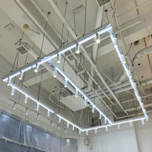 led射灯婚纱服装店铺商用吊杆轨道灯超市健身房专用桥架悬挂射灯