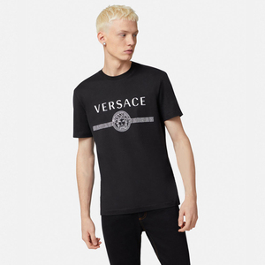 0017人付款淘宝海外高档~范思哲家夏季潮新款男装连帽短袖t恤青年运动