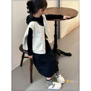 清货巴拉巴柆韩国童装女童23春秋季新款洋气休闲纯色儿童单排扣马
