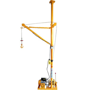 室内吊机 220v电动提升机小型吊料/吊沙上料机家用装修起重吊运机