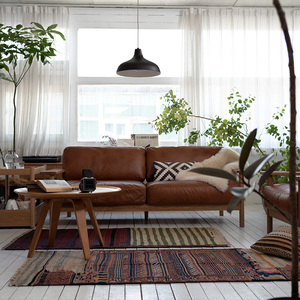 muji idee无印良品真皮沙发高端轻奢现代极简约客厅头层牛皮皮艺