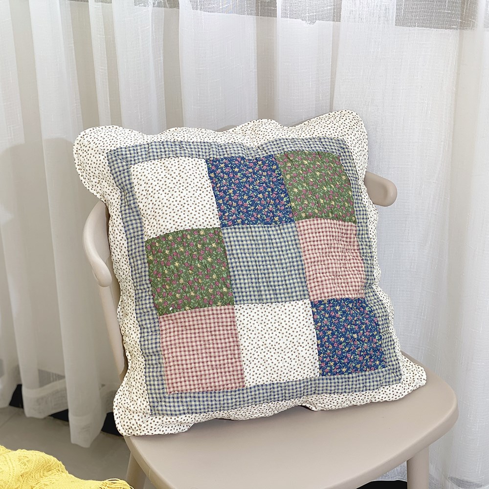 村枕乡布套午衍休靠室办h靠缝发纯田公腰抱绗枕园棉沙枕套拼抱缝