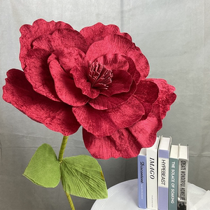 巨型玫瑰花仿真大花朵表演用大型月季婚庆花特大玫瑰绒布绢花