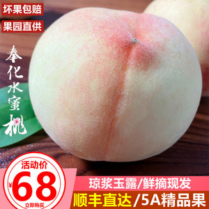 【顺丰直达】宁波奉化水蜜桃当季新鲜新鲜水果水蜜桃子礼盒装