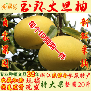 精品20斤玉环文旦柚子当季新鲜水果整箱浙江台州楚门蜜柚