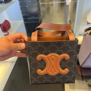 celine赛琳老花饭盒包triomphe浮雕凯旋门正方形字母手提包盒子包