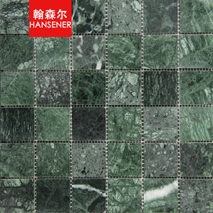 翰森尔墨绿石材马赛克绿色地砖老上海复古玄关别墅阳台浴室地板砖