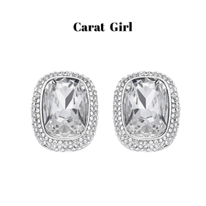 carat girl 设计师品牌-浪漫大冰糖水晶耳环