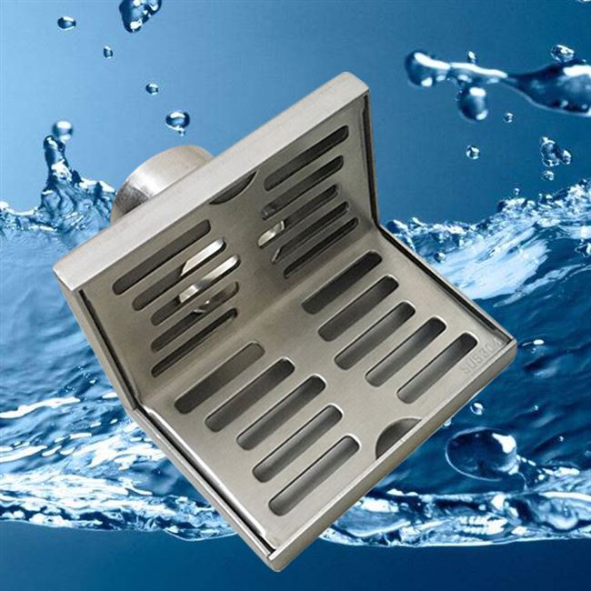 墙面水pvc 50管75管110管墙壁排水阳台直角地漏侧排地漏创美信得