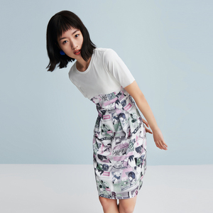 230人付款淘宝森马夏季半身裙女中长款a字裙黑色职业裙装高腰a型包臀