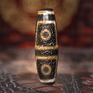 【城望胖胖】天珠系列 天珠藏传玛瑙龙鳞纹大风化纹【直播专拍】