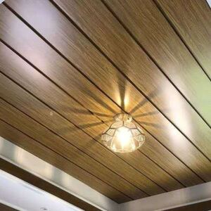 仿木纹长条铝扣板定制集成吊顶美式厨房阳台卫生间餐厅铝合金天花