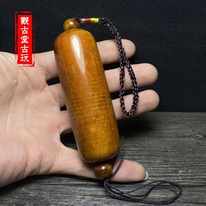 文玩杂项收藏西藏牛骨车挂牛骨头吊坠挂件文玩 牦牛骨圆型手把件