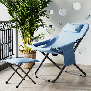 躺椅午休午睡折叠椅靠背夏天办公室睡椅懒人沙发可躺户外沙滩椅子