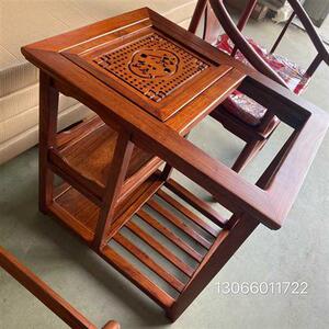 老榆木实木新中式茶水柜圈椅组合 功夫茶桌椅组合 阳台三件套