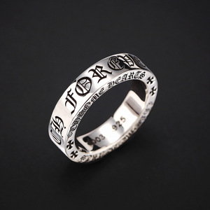 正品新克罗心forever永恒之心戒指ch个性冷淡风潮流嘻哈情侣对戒