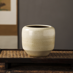 景德镇手工粗陶小口径陶瓷复古新款多肉老桩紫乐悬崖法师花盆特价