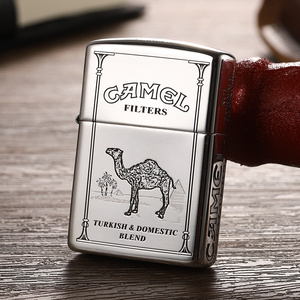 打火机zippo正版美国原装正品纯银五面骆驼万宝路珍藏版限量送礼