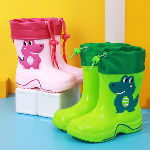 回力儿童雨鞋男童防滑雨靴女童胶鞋男孩幼儿园加绒女款小孩水鞋夏