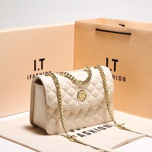 香港mk真皮女包小香风菱格链条包2022新款百搭小包夏季包包斜挎包