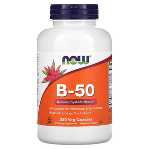 美国原装Now Foods B-50 复合维生素B族含烟酸叶酸肌醇胆碱生物素