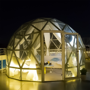 野奢帐篷户外球形帐穹顶玻璃屋星空帐篷房露营酒店民宿精致泡泡屋