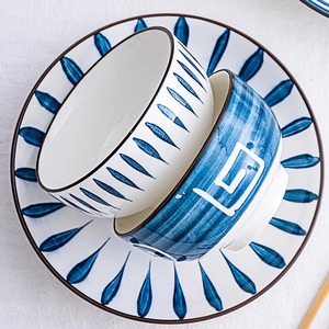2个装日式饭碗用米饭碗陶瓷碗个性创意小碗汤碗精致吃饭碗套装
