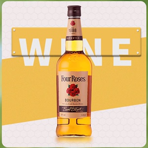 Four roses四玫瑰美国波本醇香威士忌1000ML大容量原装进口洋酒