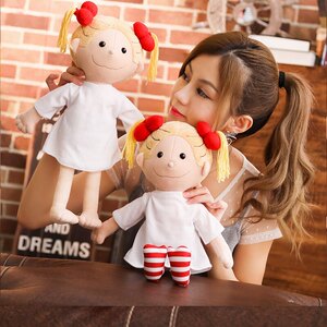coco酱小女孩pp棉毛绒安抚玩具公仔玩偶儿童房装饰送人女孩礼物